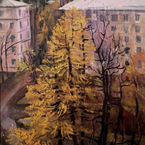 View from my balkony tempera