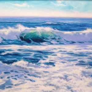 WAVE CREST. Breakers Hotel, Florida 2005-2006 Seascape paintings 24″x36″
