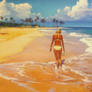 SHALLOW. The Breakers Hotel, Florida 2005-2006 Seascape paintings 24″x36″