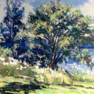 SUNNY on KENT LAKE. 20″x 24″ Oil on canvas